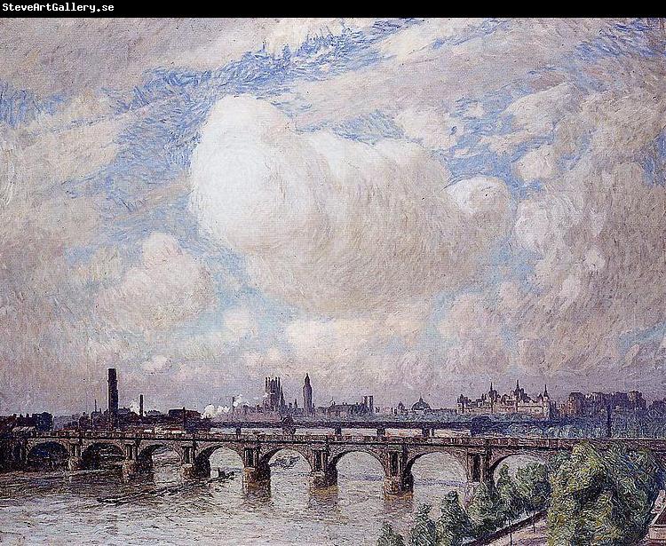 Emile Claus Waterloo Bridge in the Sun